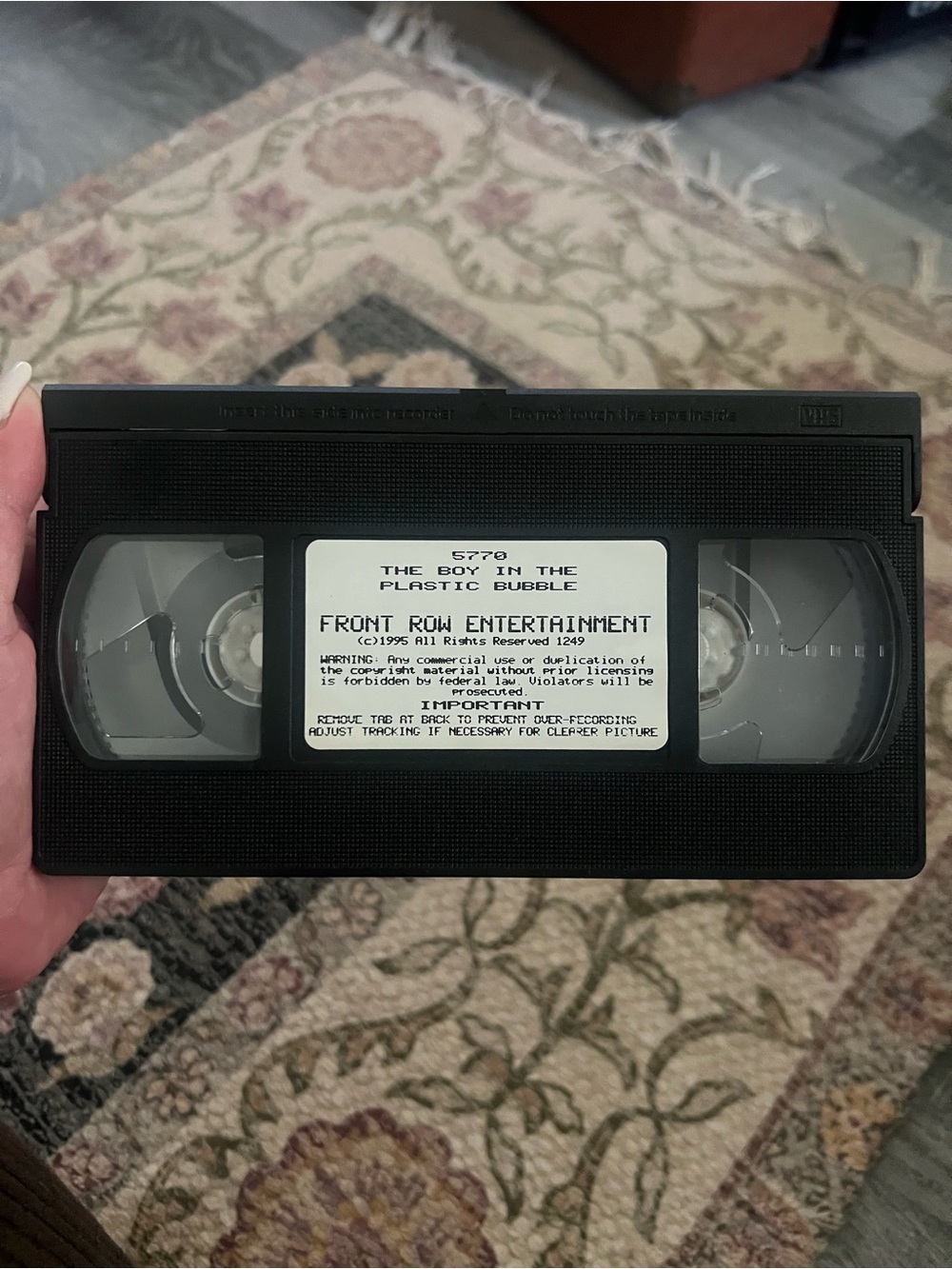 The Boy in the Plastic Bubble VHS - John Travolta - Blue Cover - Picture 4 of 4